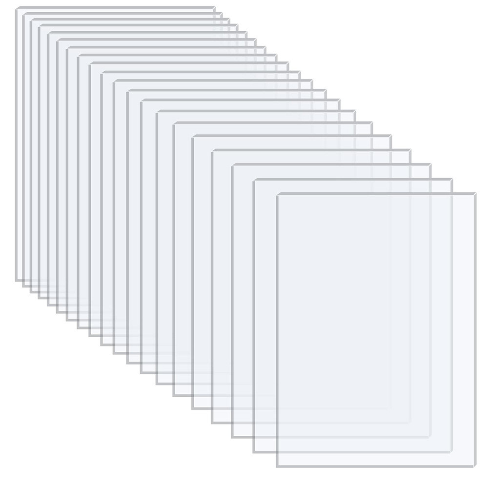 

10pcs Clear Acrylic Sheet Transparent Plastic Board for Picture Frame Glass Replacement Project Display Painting Thickness 1.0mm