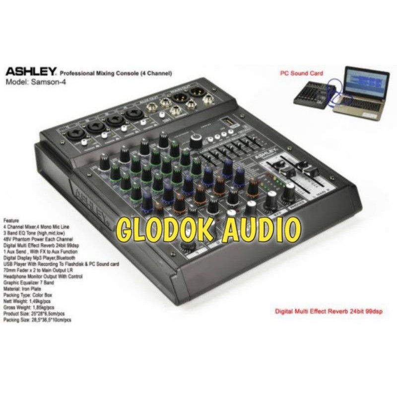 TERMURAH Mixer Audio Ashley Samson 4 Original Mixer 4 Channel Garansi resmi