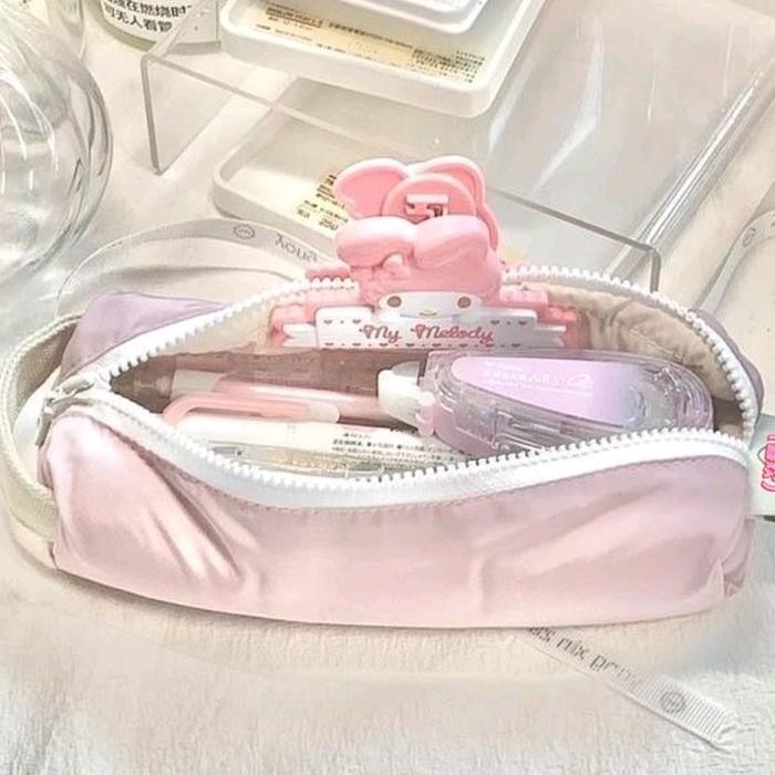 

[New Collection]PROMO Tempat pensil aesthetic cute pencil case pouch makeup penyimpanan alat tulis Stationery - Pink