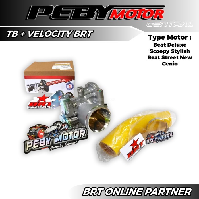 Throttle Body TB BRT Genio Beat Deluxe Scoopy Stylish Beat Street New - TB 32 VELOCITY