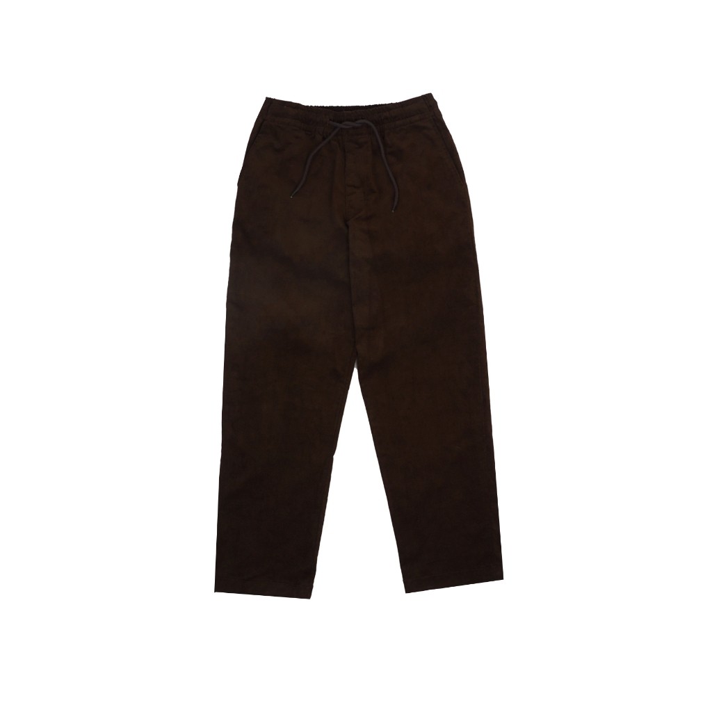 Goster Cotton Corduroy Relax Ankle Pants - Linear Dark Brown