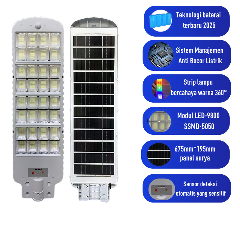 【Siap untuk dikirim】8000W lampu jalan tenaga surya  lampu jalan tenaga matahari lampu solar cell lam