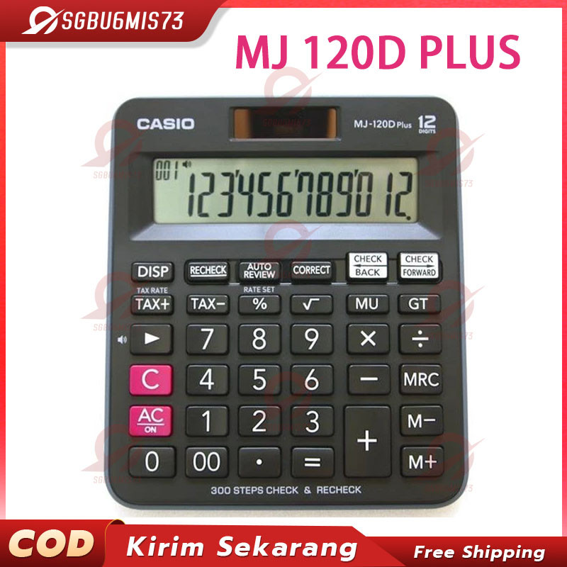 

100% asli Kalkulator Casio M J 120D PLUS CHECK CORRECT Kalkulator Meja Check Correct