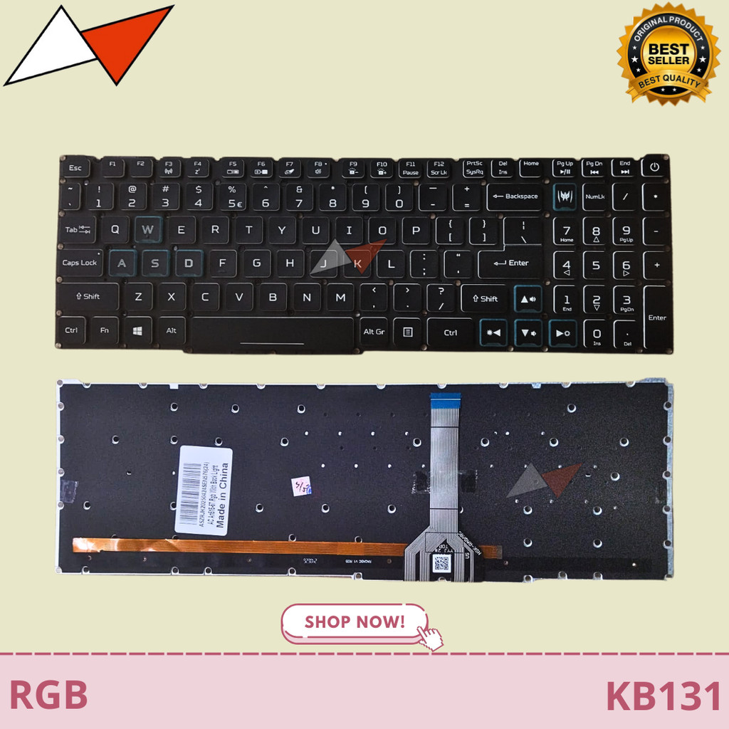 Keyboard Acer Nitro 5 AN515 AN515-57 AN515-56 Black RGB Backlight