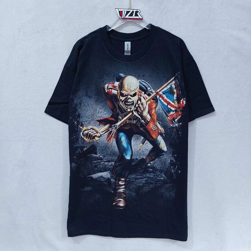T Shirt Band Official IRON MAIDEN - THE TROOPER ALL OVER