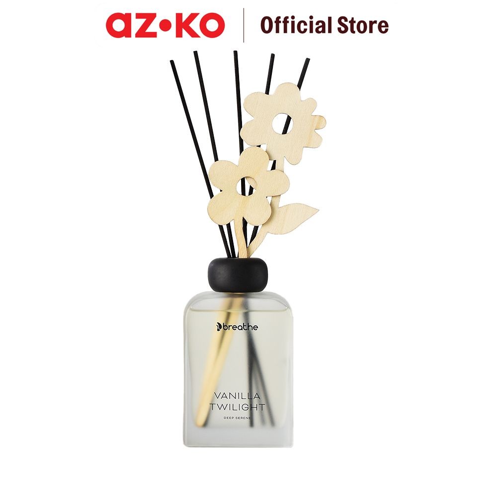 AZKO Breathe 200 ml Vanilla Twilight Reed Diffuser Rattan Sticks Freshener Aromaterapi Pengharum Rua