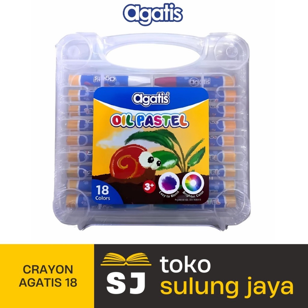 CRAYON AGATIS 18 | PEWARNA AGATIS | OIL PASTEL AGATIS