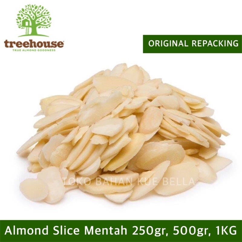 

KACANG ALMOND SLICE 500GR (REPACK) Premium irisan kacang almond mentah