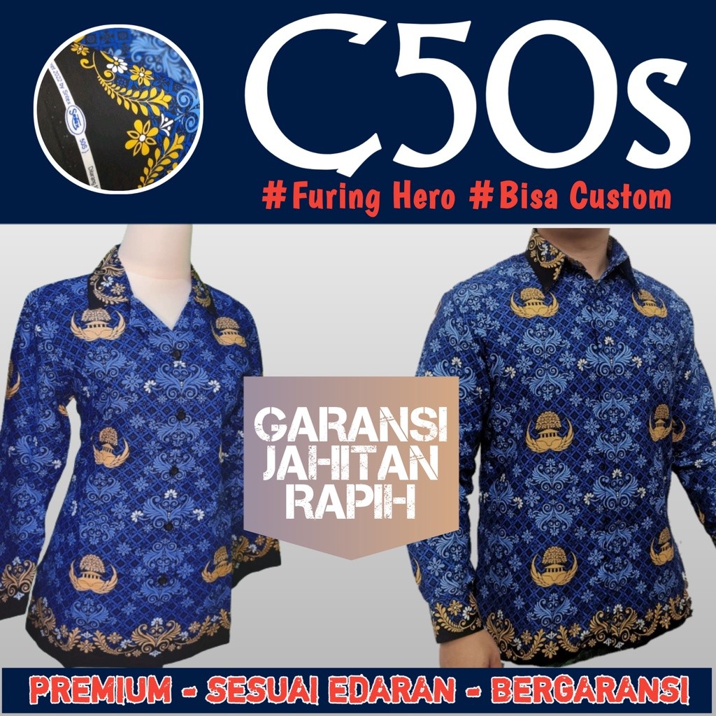 NATAN - baju korpri terbaru 2022 / katun c50s / seragam korpri / seragam pns / batik resmi korpri / 