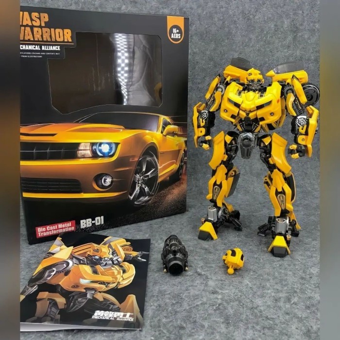 MAINAN ACTION FIGURE TRANSFORMERS BUMBLEBEE BB-01 MODE MOBIL EYES LED ORIGINAL