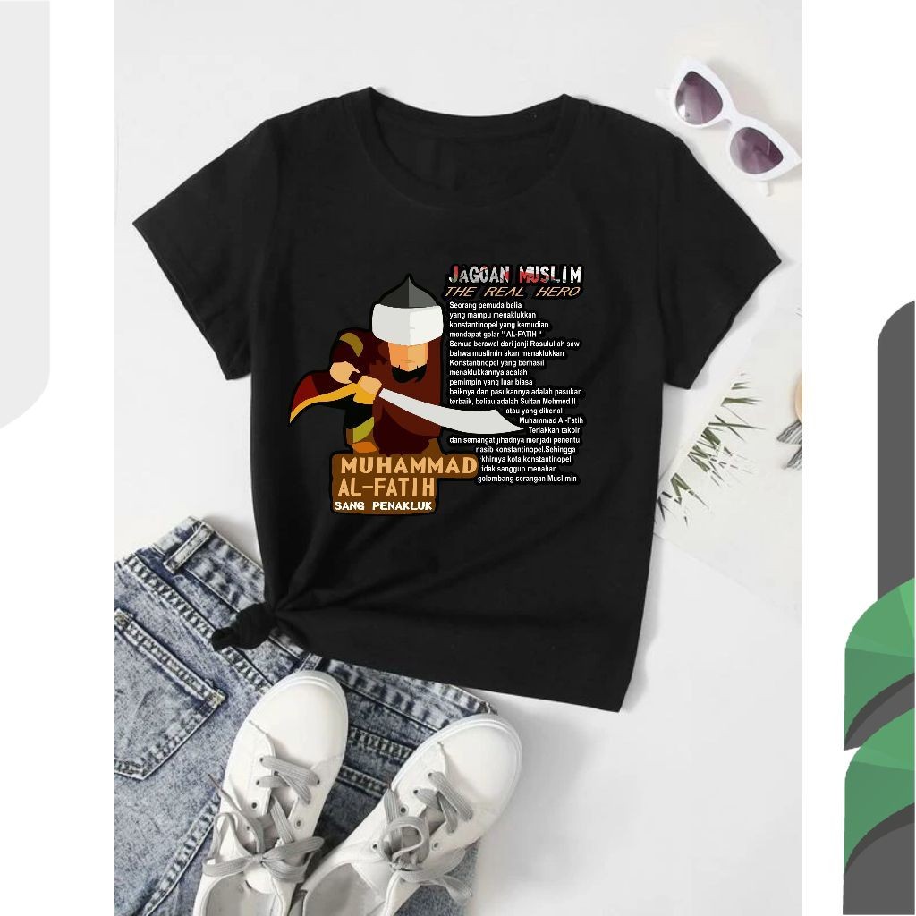 AS Kaos Tshirt Anak Muhammad AL Fatih Motif Muslim Islami Keren Unisex Usia 1-10 Thn Fashion Kids 21