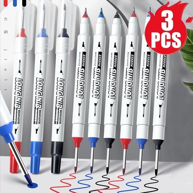 

1-3PCS Long Head Deep Hole Marker Pen Woodworking Decoration Permanent Marker Pen Waterproof Metal Perforating Pen Multi-Purpose