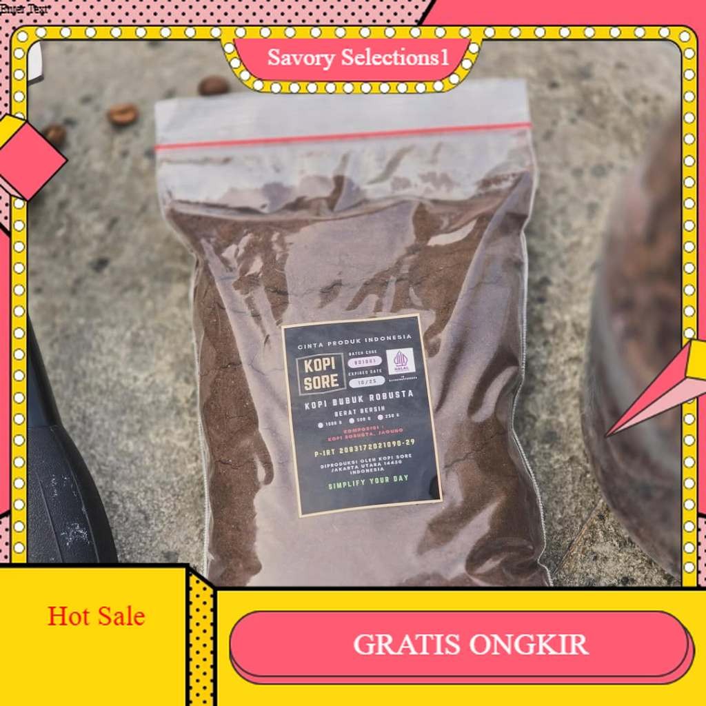 

【SAVORY】DISKON!! Kopi Bubuk Robusta Lampung 1 Kg - Eceran dan Grosir
