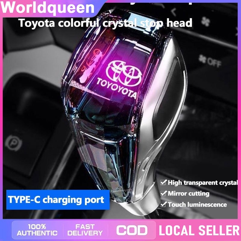 TERLARISShift Knob Crystal For Toyota Honda Led Light Transmisi Otomatis Tuas Persneling Handle Pers