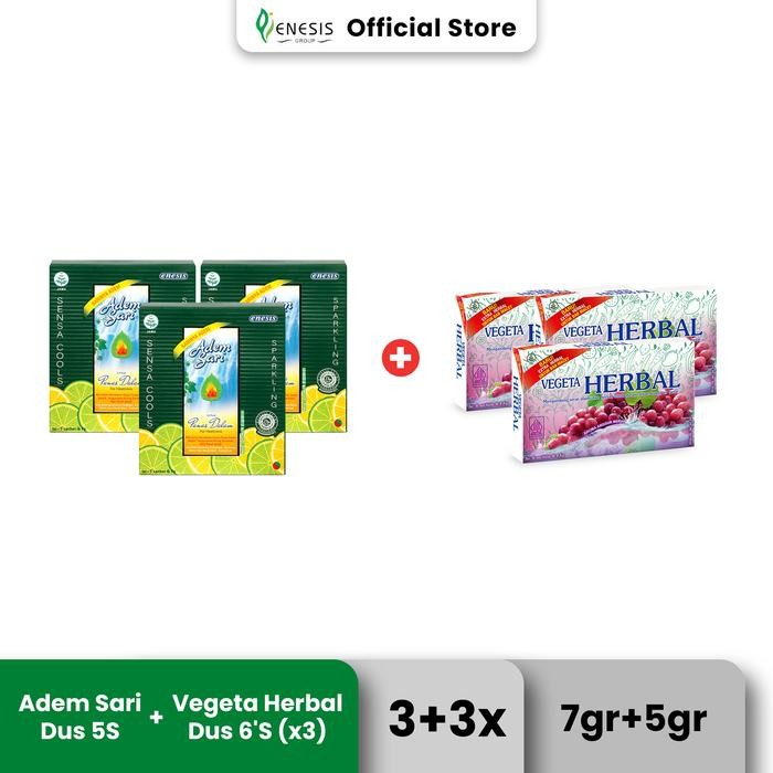 

Vegeta Herbal Dus 3x6'S & Adem Sari Dus 3x5's