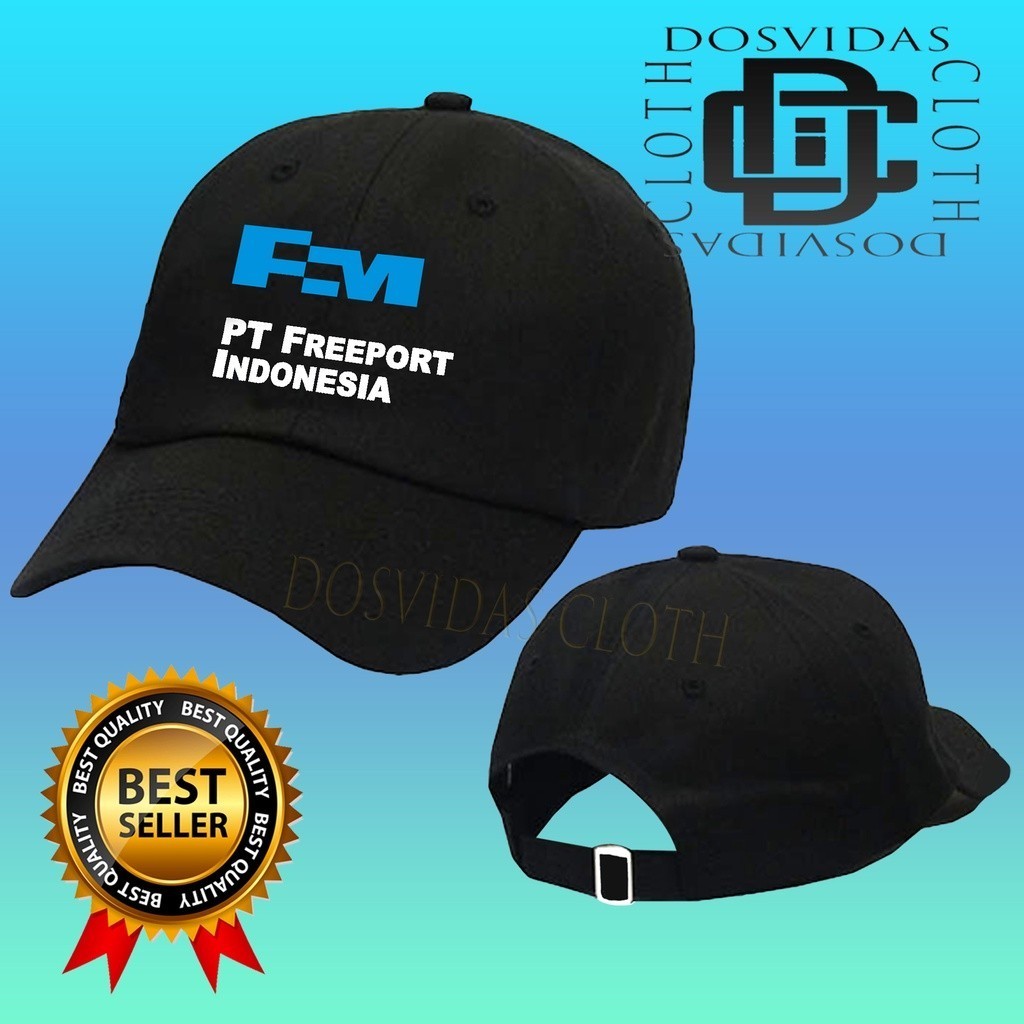 Topi Baseball PT FREEPORT INDONESIA keren BERKUALITAS  Pria Wanita FREEPORT