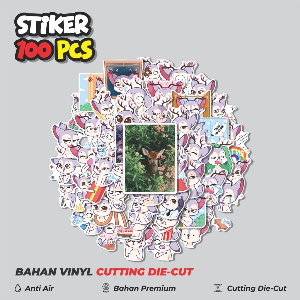 

Terbaru! 50 pcs Stiker Animal Cute Bloomy Dekorasi Lucu Kreatif untuk Notebook, Skateboard, HP