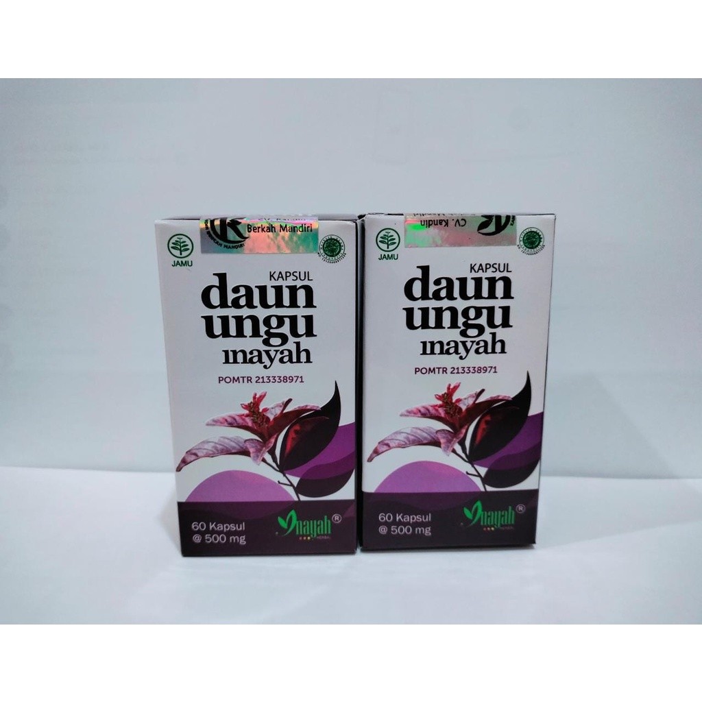 Kapsul Daun ungu inayah Sudah BPOM/ Daun Ungu Kapsul 60 ASLI ORIGINAL #obat wasir / daun ungu Termur