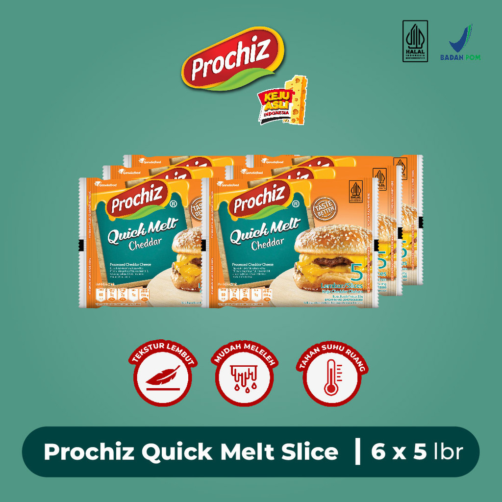 

Keju PROCHIZ Quick Melt Slice 5’s x 6