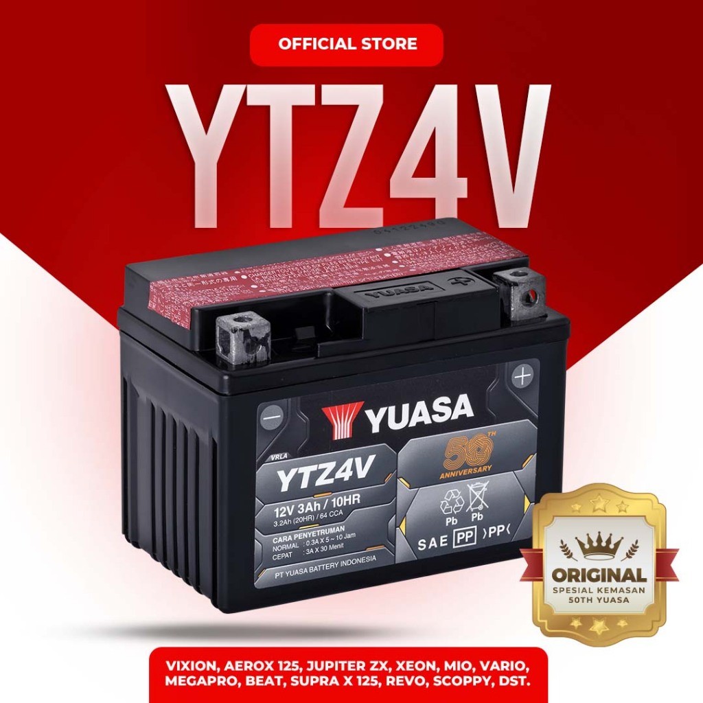 Yuasa Aki Motor YTZ4-V MF 100% ORIGINAL