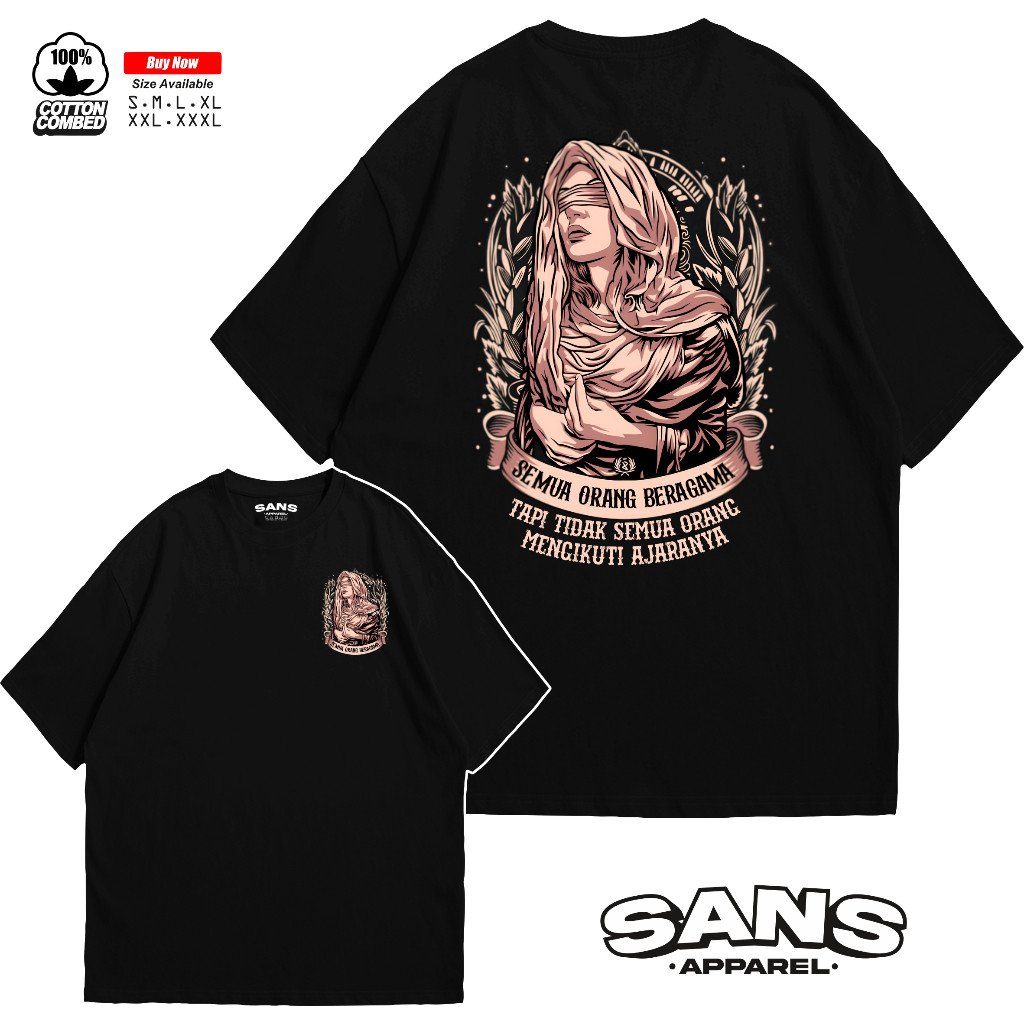 Kaos Pluralisme Semua Orang Beragama Tapi New Series - Kaos Pluralisme Terlaris - Baju kata Pluralis