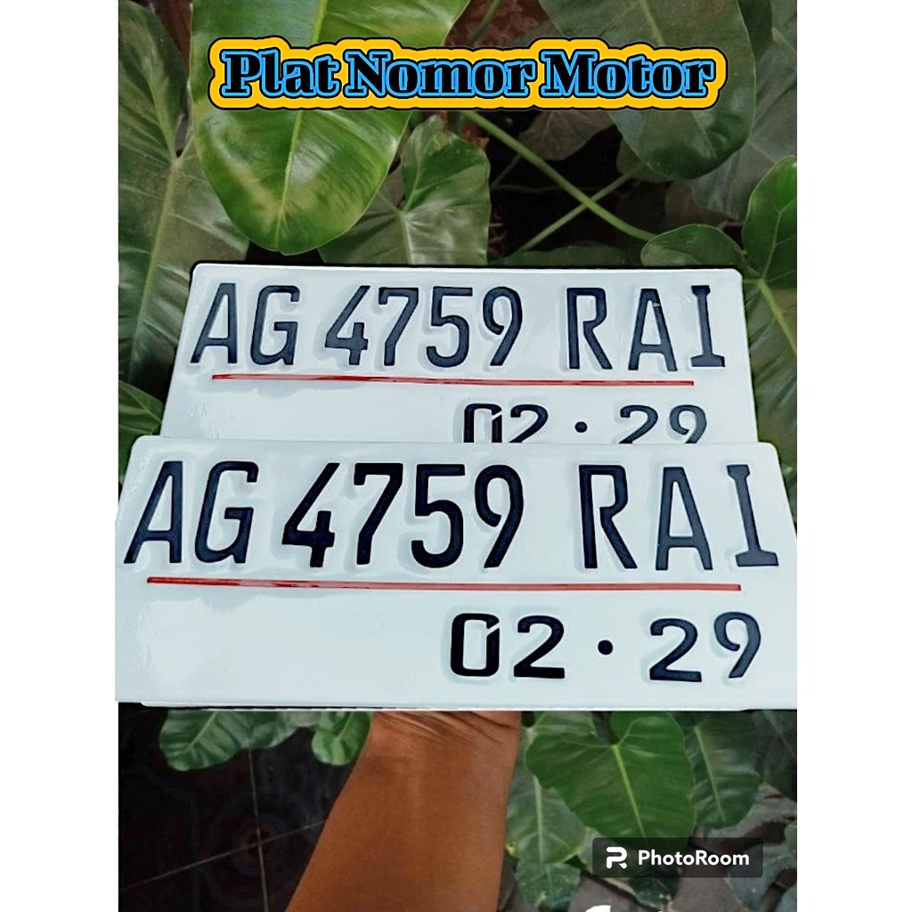 plat nomor motor custom kecil font terbaru
