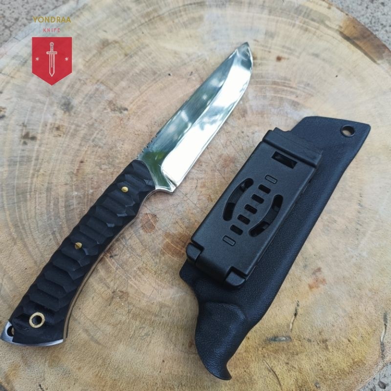 Pisau Skinner outdoor Bushcraft Bohler k110 kydex teklok fulltang