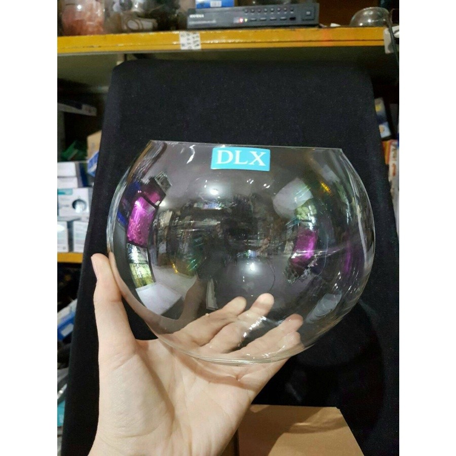 (GOJEK) AQUARIUM BULAT 2L - TOPLES KACA - DLX LUNA - AQUARIUM CUPANG