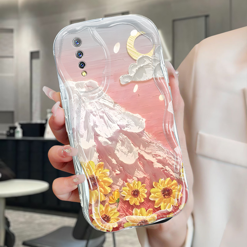 Vivo S1 Case Softcase Case lucu Cassing Casing Hp Kesing Soft Oil Painting 6230