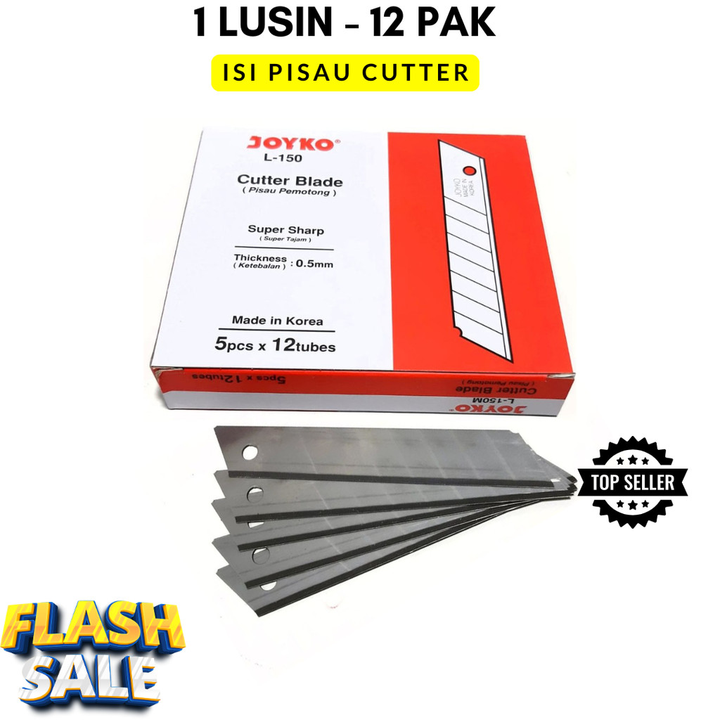 

(Harga Supplier) 1 Pax / Refill / Isi Cutter Besar / Joyko L150 / Isi Cutter Joyko Besar / Karter / Cod / Duta Gemilang