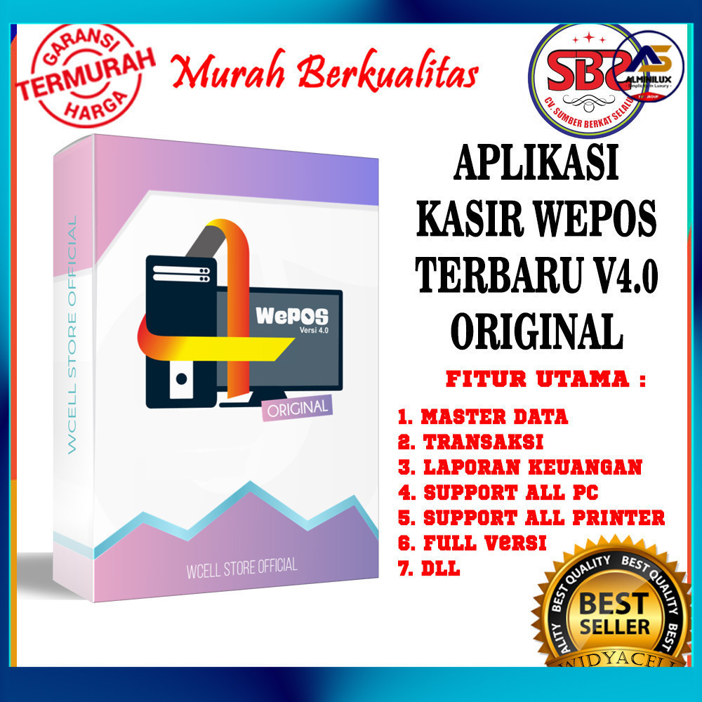 WEPOS 4.0 ORIGINAL SOFTWARE PROGRAM APLIKASI KASIR WePos 4.0 mirip iPos 4.0.3.7 Original 100% SUPPOR