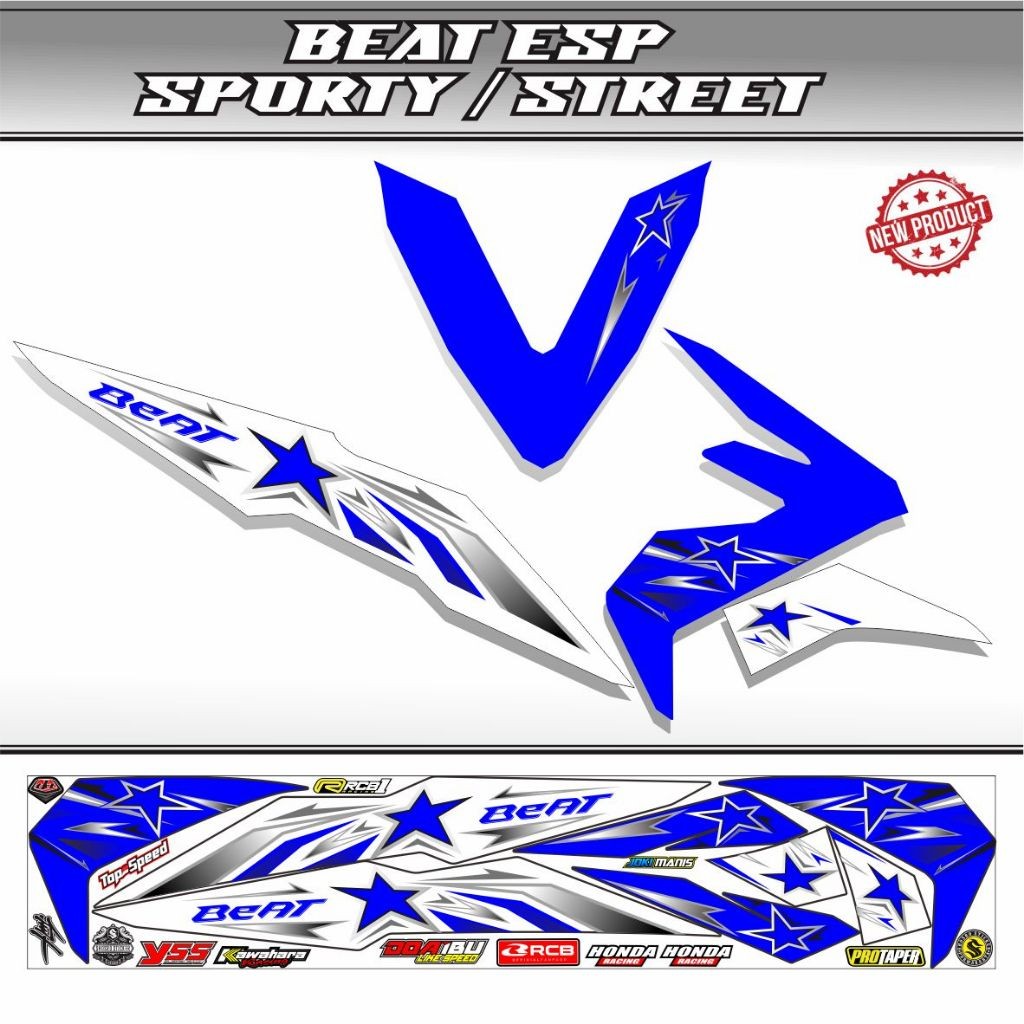 LIS SETIKER STIKER MOTOR BEAT ESP SPORTY LIS BEAT 2017 2019 / STRIPING VARIASI