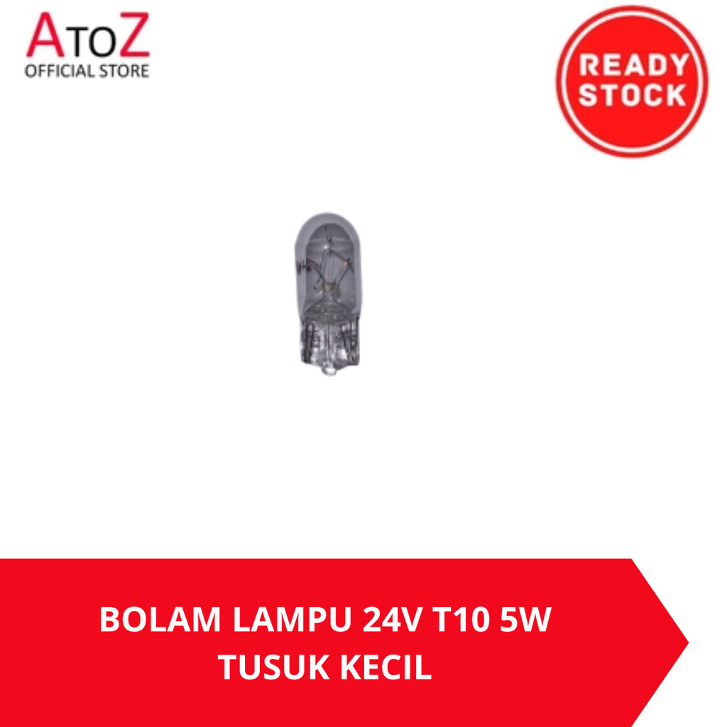 BOLAM LAMPU 24V T10 5W TUSUK KECIL