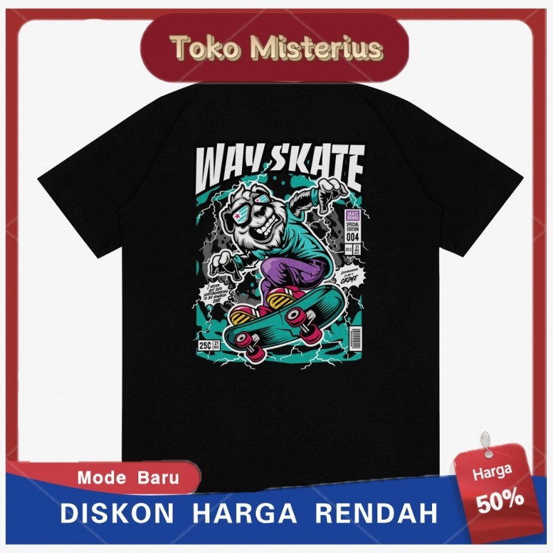 Way Kaos Dewasa Unisex  - Kaos Pria - Kaos Distro - Kaos keren - Oblong - Tshirt Keren - Way Skate B