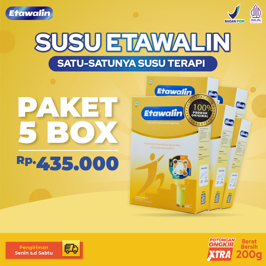 

Etawalin Susu Etawa Nyeri Sendi Asam Urat Ori 5 Box