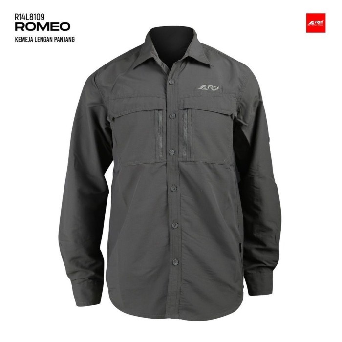 Kemeja Panjang Pria Romeo Arei Outdoorgear - Biru Tosca, XL