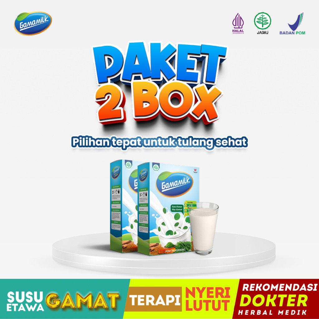 

(2 BOX) GAMAMILK - Susu Terapi Nyeri Sendi Rekomendasi Ahli Herbal Medik