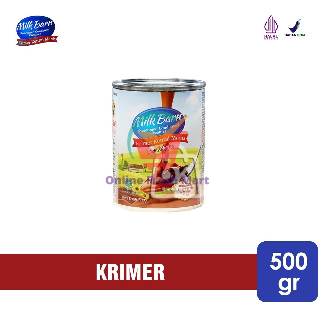 

Krimer Kental Manis Coklat Milk Barn / Susu Krimer (Kaleng 500gr) - Online Frseh Mart Denpasar