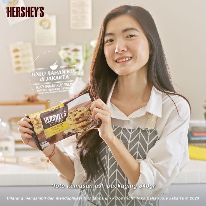 

✨TERLARIS -Hershey Semi Sweet Chocolate Chips 340gr Hershey's Kitchen Baking Chip