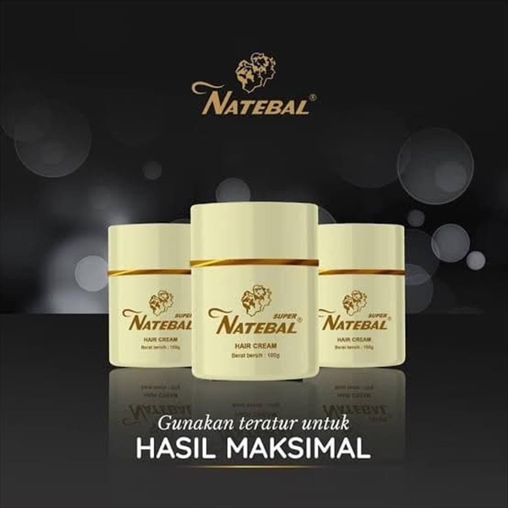 Natebal Hair Cream minyak rambut 100gr Super penghitam rambut