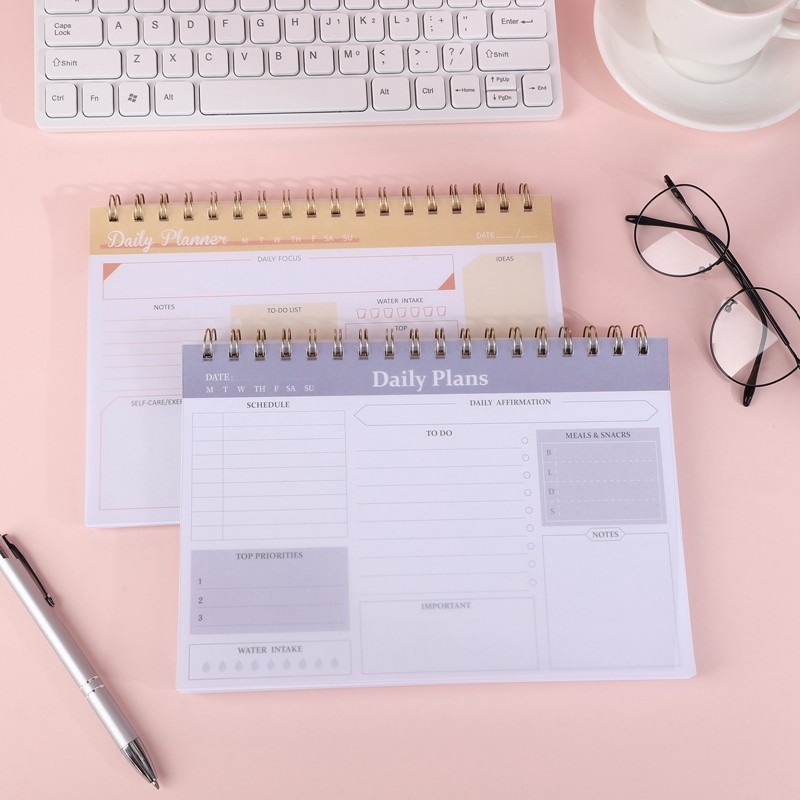 

2024 Weekly Plan Note Book Coil Efficiency Manual Simple Time Management Portable Notebook Week Planner Organizer Weekly Planner