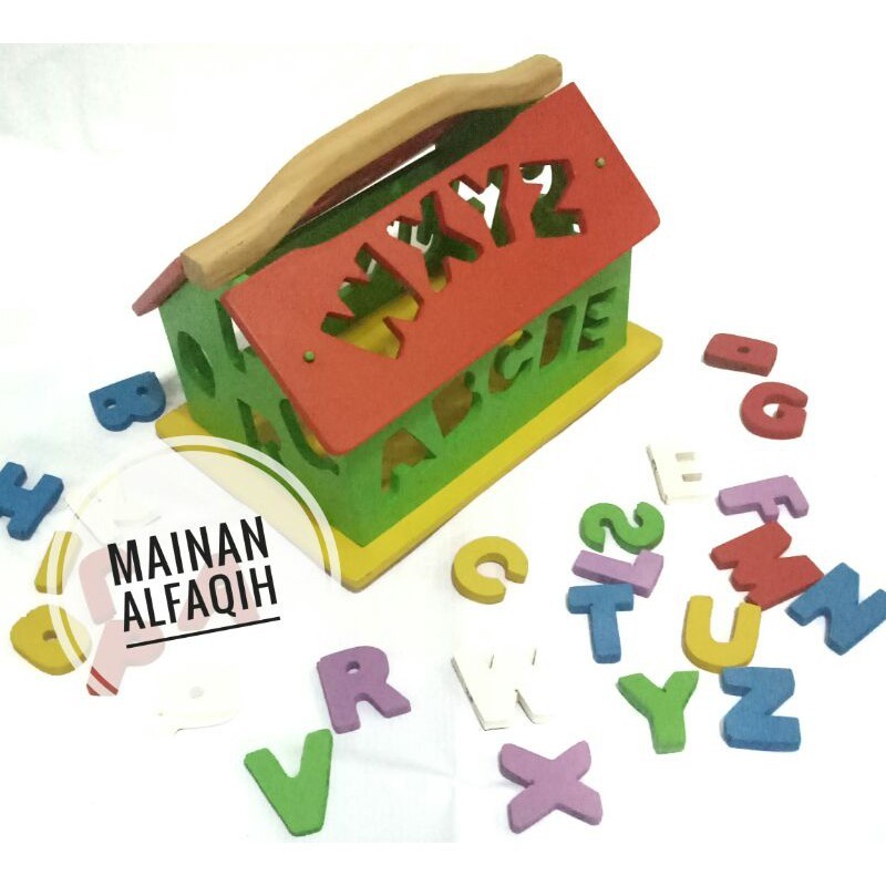 Media kreatifitas anak / Mainan Edukasi Anak / Rumah Huruf Abjad / Mainan Rumah Pintar / Mainan Huru