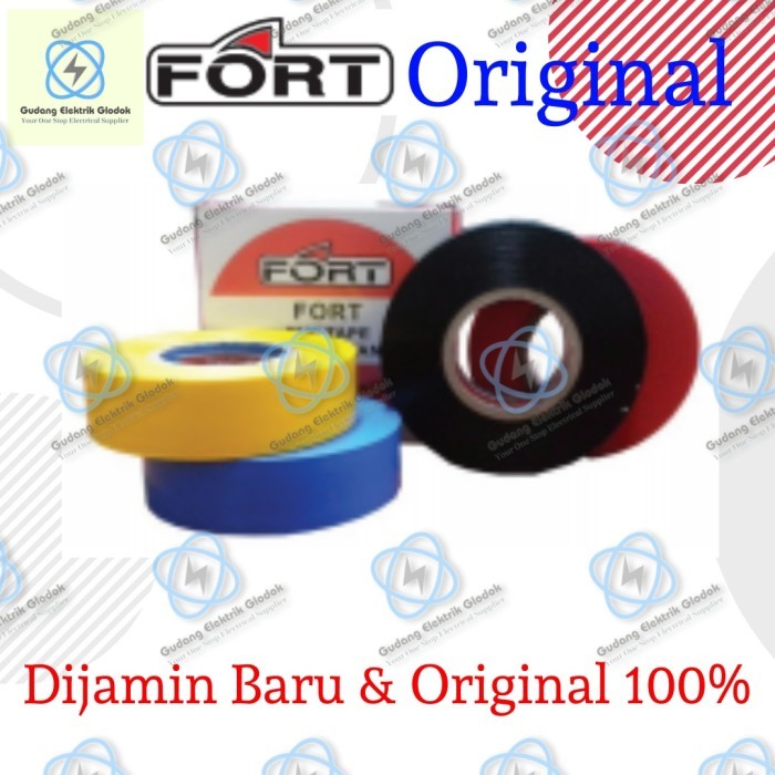 

Electric Tape Isolation / Isolasi ; 0,13x3/4" x 20M ; Fort ; Original