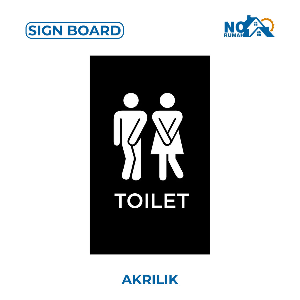 

Sign Papan Toilet Pria Wanita Akrilik Tempel Signage Petunjuk Nama Ruangan Tanda Penanda Dinding Pintu Ruangan Acrylic