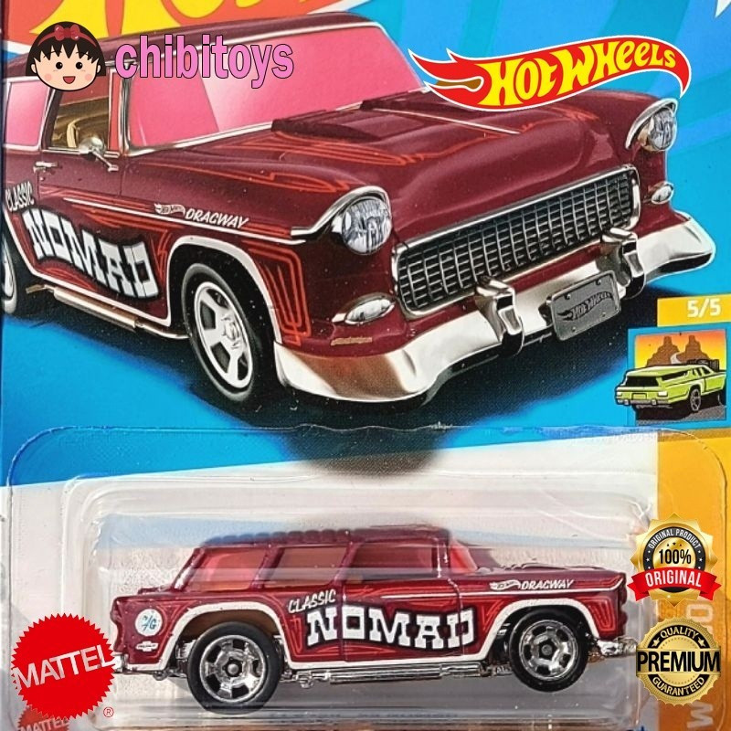 Hot Wheels Classic 55 Nomad Maroon Diecast Classic Car