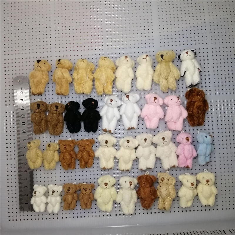 

5PCS 4.5cm Kawaii Small Bears Plush Soft Toys Pearl Velvet Dolls Gifts Mini Teddy Bear