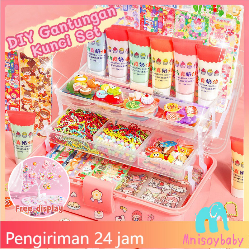 PROMO 【COD】(Free Display)DIY Guka Set Gantungan Kunci Akrilik Set Guka DIY Keychain Set Stiker Guka 