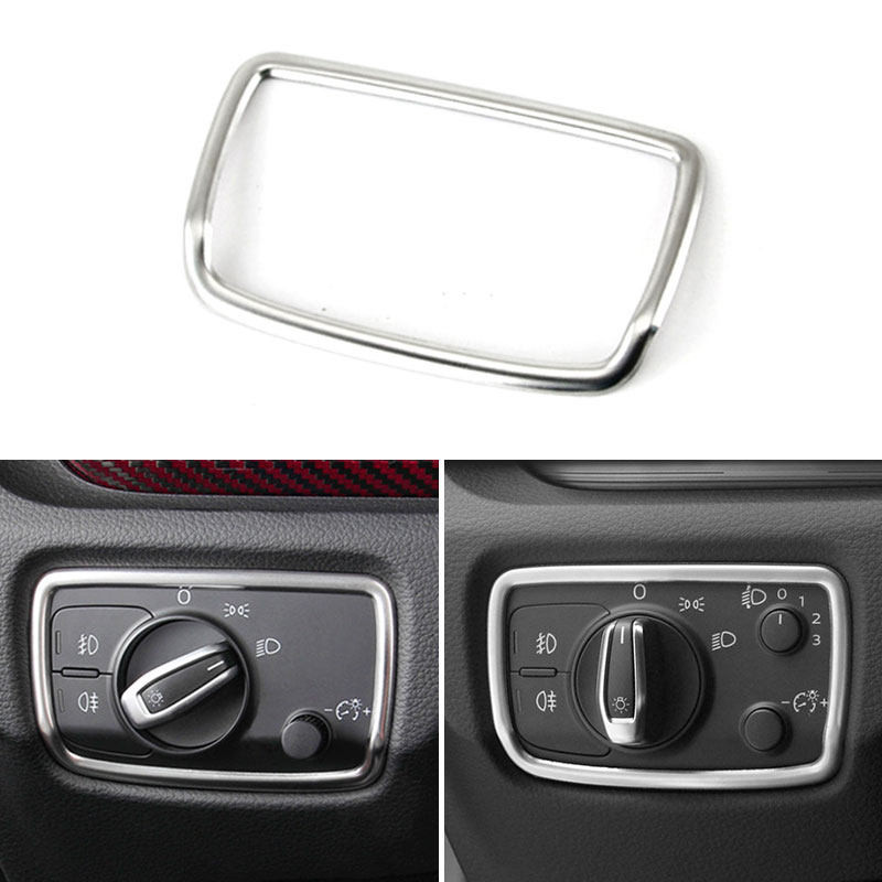 

Car-styling Headlight Lamp Switch Button Frame Cover Trim For Audi A3 8V 2013 2014 2015 2016 2017 2018 2019 Stainless Steel