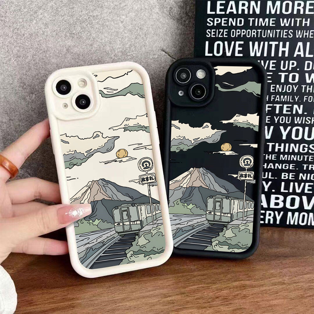 Train Illustration Case For Infinix Smart 5 6（RM2 32GB RM3 64GB ) 7  8 Hot 9 10 11 12  Play 10 Lite 