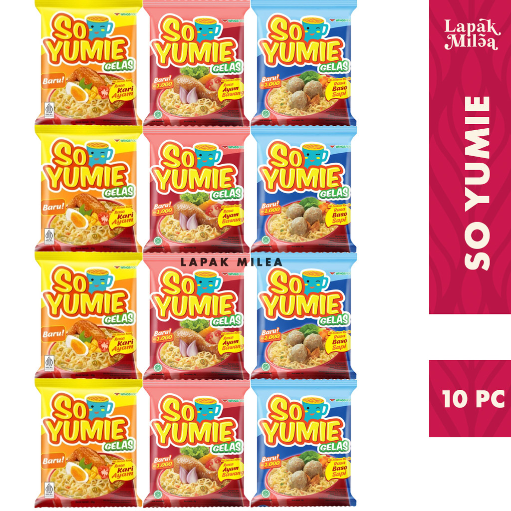 

So Yumie Mie Gelas Kari Ayam Baso Ayam Bawang isi 10 pcs